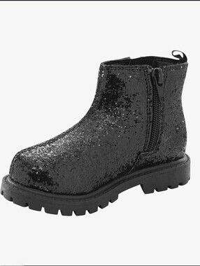 Carter's Kid's Glitter Chelsea Black Boots Size 11